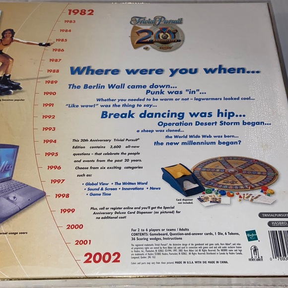 Hasbro New 20th Anniversary Trivial Pursuit Board Game - Picture 3 of 5